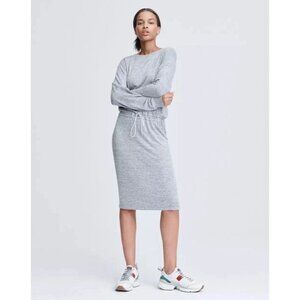 Rag &‎ Bone Avryl Long-Sleeve Jersey Sweater Dress in Lt Heather Grey Size XS
